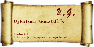 Ujfalusi Gusztáv névjegykártya