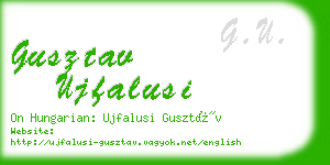 gusztav ujfalusi business card